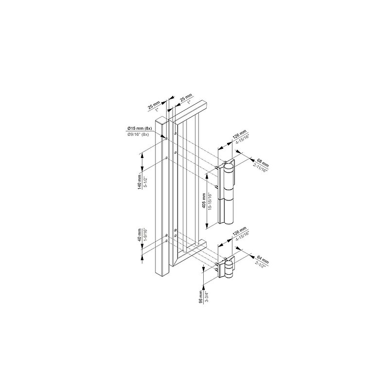 Hydraulic gate closer and 180° gate hinge in one - MAMMOTH180-2-SILV second generation