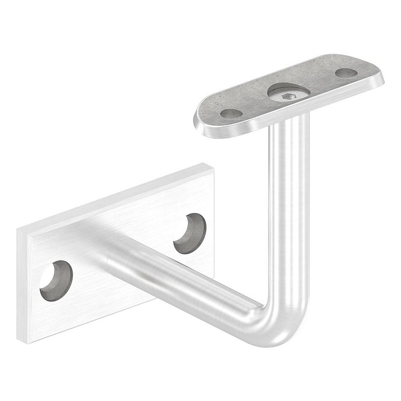 Handlaufhalter mit Handlaufanschlussplatte 42,4mm (Ronde und Bügel verschweißt), V2A