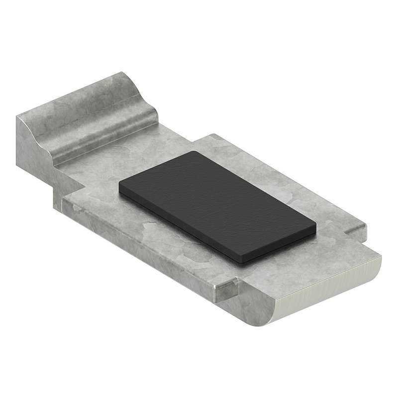 Plaque de sécurité pour modèle 14 , aspect inox brossé