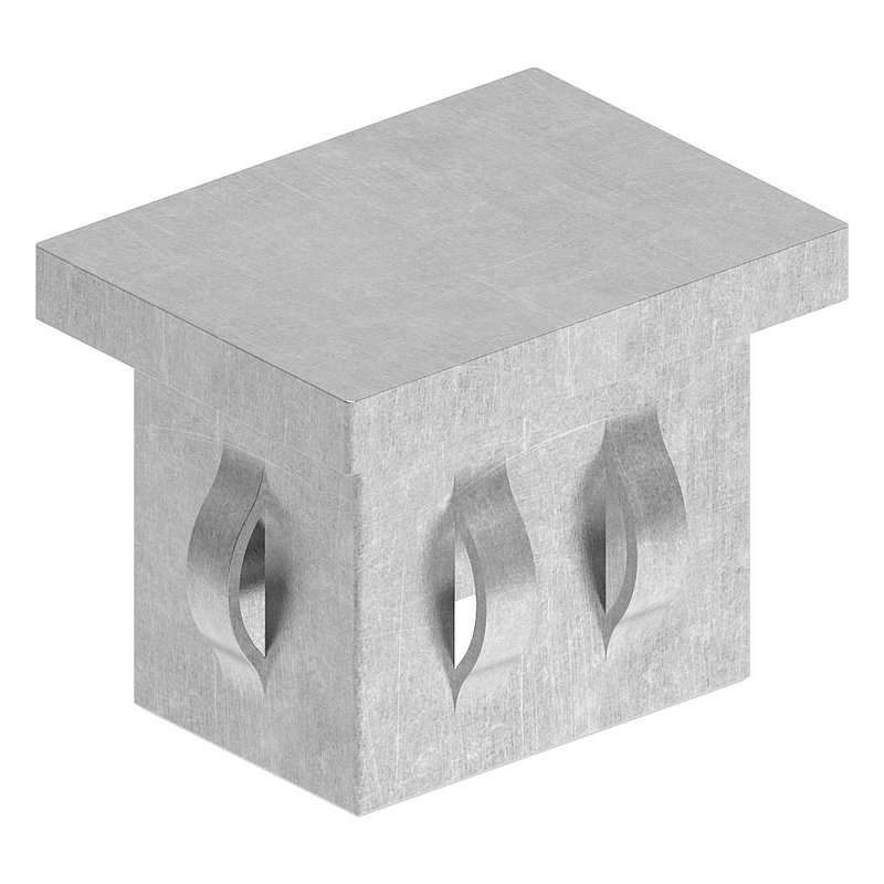 Steel end cap, for, rectangular tube 40x30mm