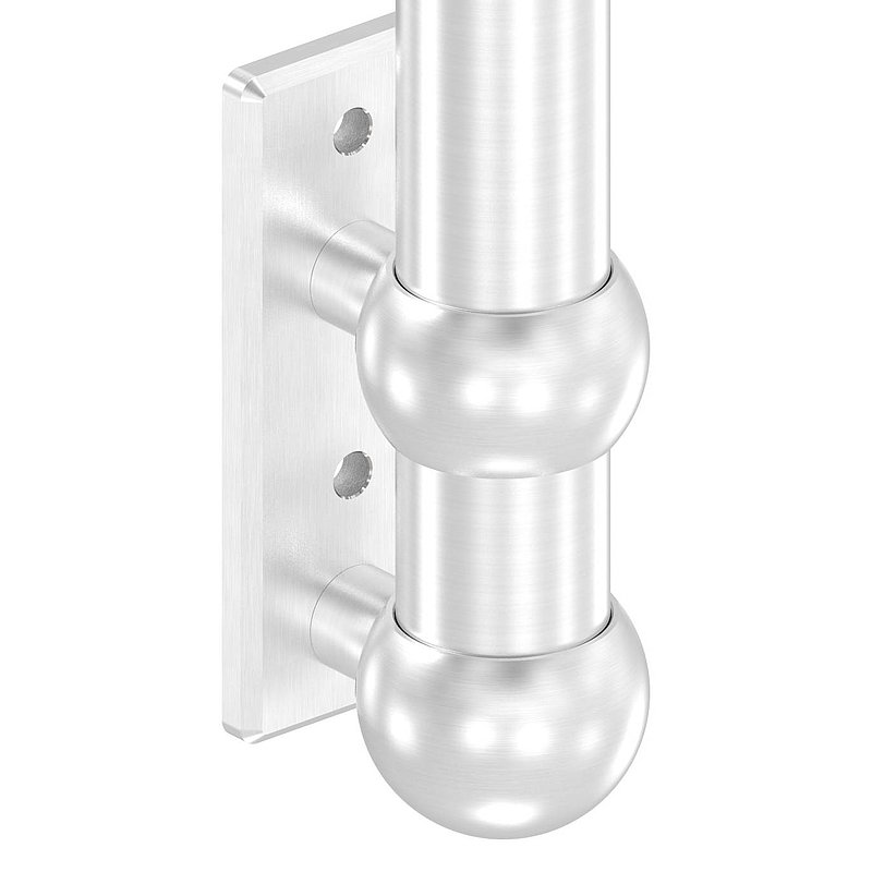 Wall mounting for railing posts 48.3 mm, AISI304