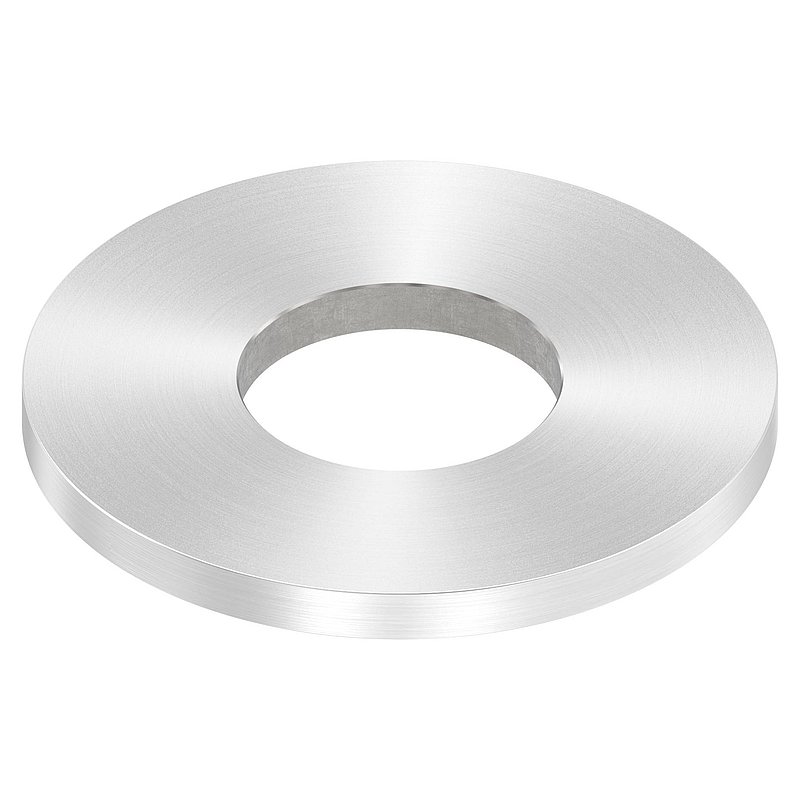 Anchor plate Ø 80x6mm, with round grinding, AISI304