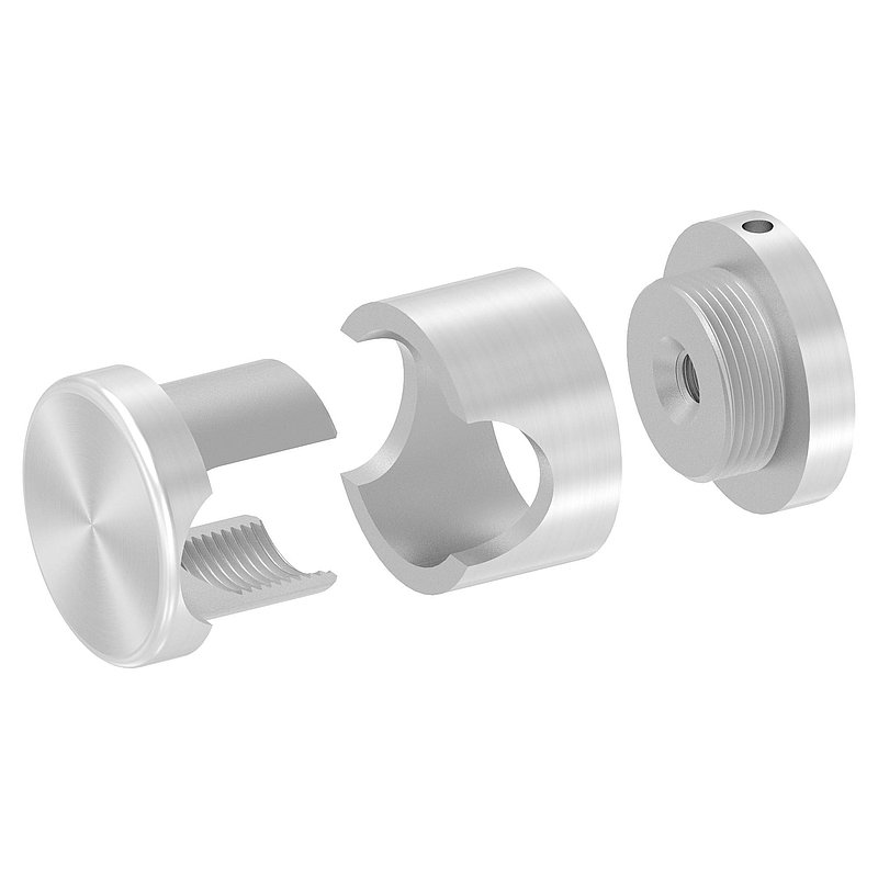 Brenk, support de base pour barreaux Ø 20mm, ALU
