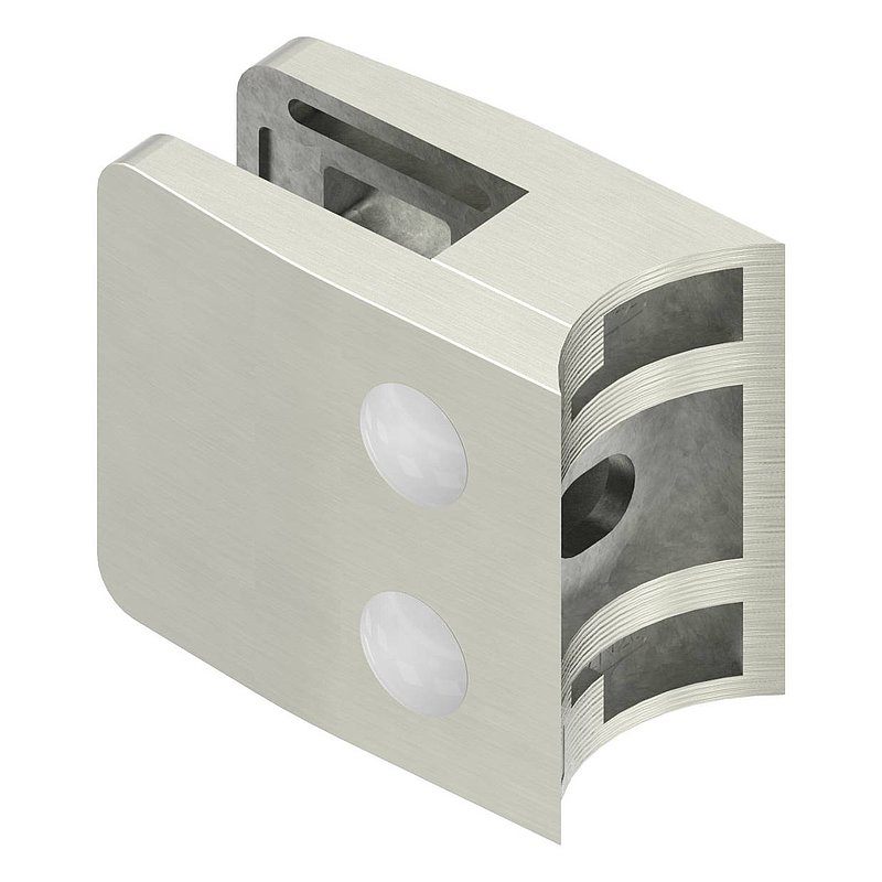 Glasklemme Mod. 34, Anschluss: 42,4mm, VA-Effekt