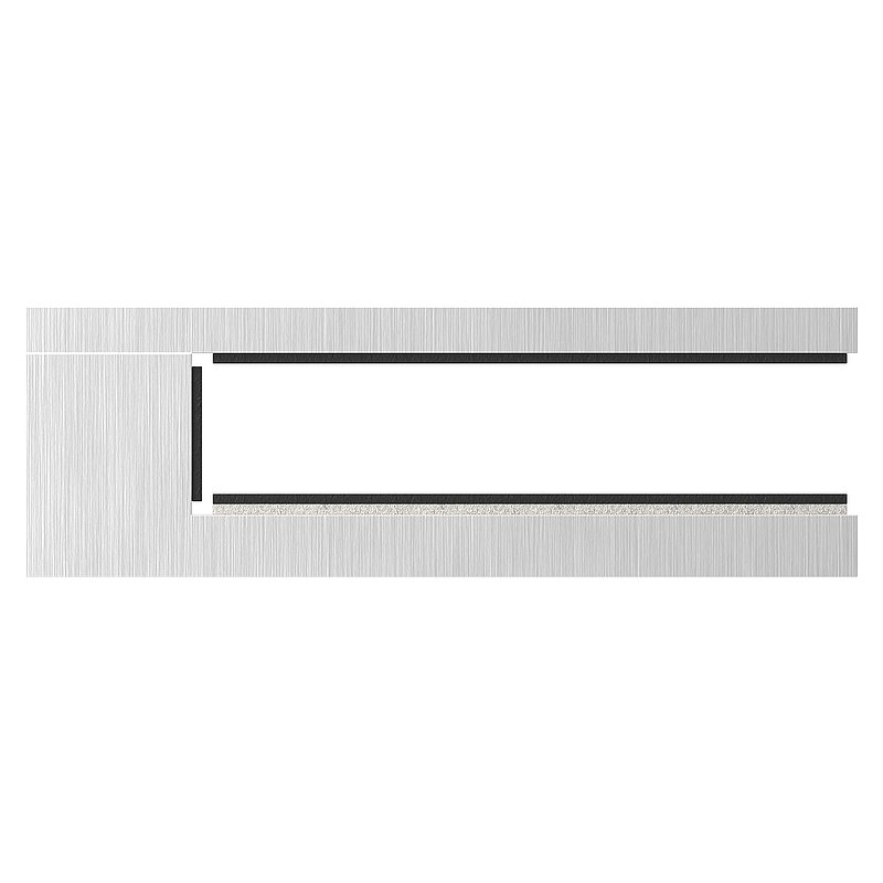 Glass connector for wall mounting, for glass 12 - 12.76mm, AISI316