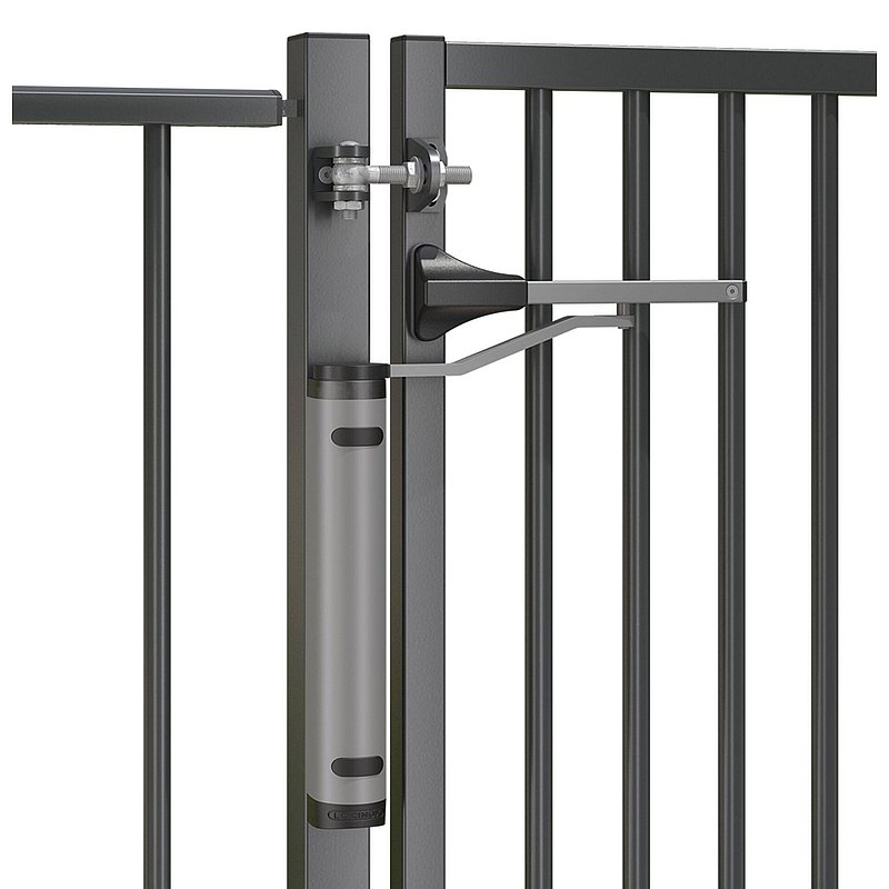 Ferme-porte hydraulique puissant et polyvalent pour paumelles à 90° et 180°, VERTICLOSE-2, argent