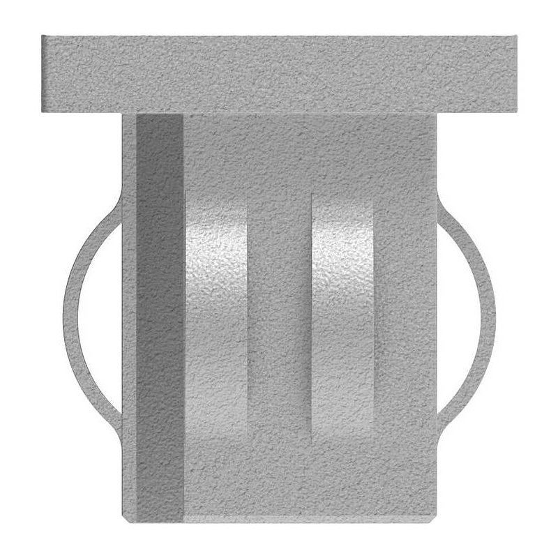 Steel end cap, for square tube 30x30mm, galvanised