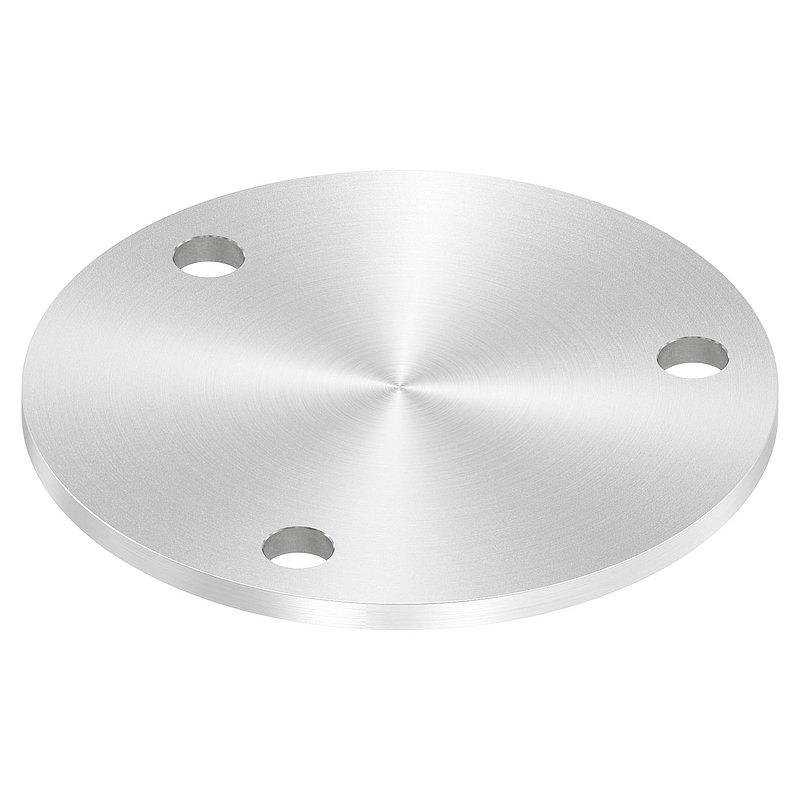 Anchor plate Ø 140x6mm, with round grinding, AISI304