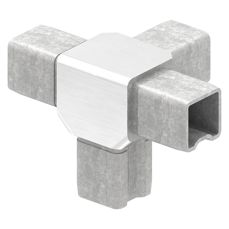 Connector for tube 25x25x2.00mm, AISI316