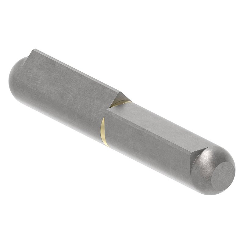 weld-on wire with brassring and pin, length 80mm