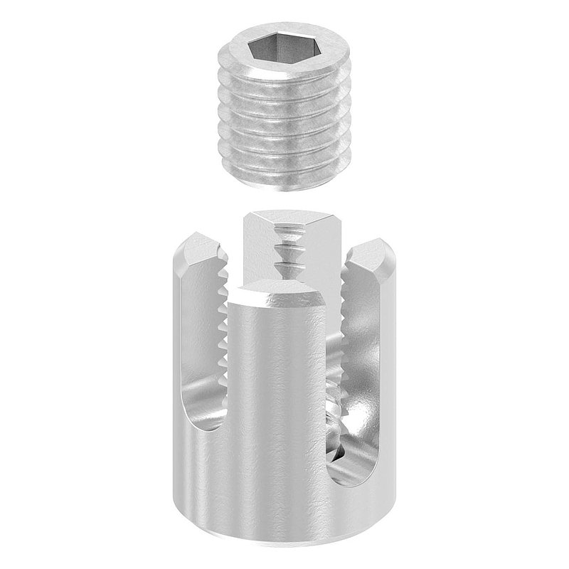 Kreuzklemme für Seil Ø 6mm, V4A