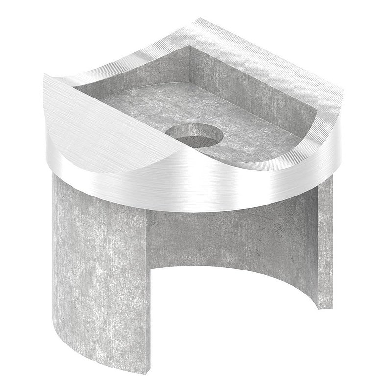 Adaptateur pour tube à fond de gorge raccord Ø 48,3mm, V4A