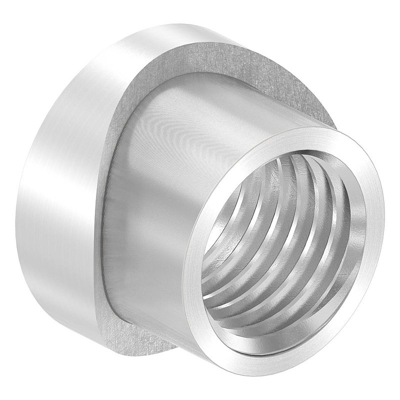 Gewindehülse, passend zu Torband 120-M20-VA, für Rohr 42,4mm, V2A