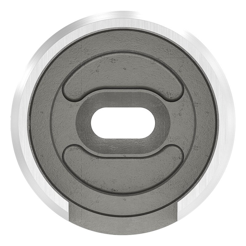 Embase murale pour tube à fond de gorge Ø 48,3mm, droite, V4A