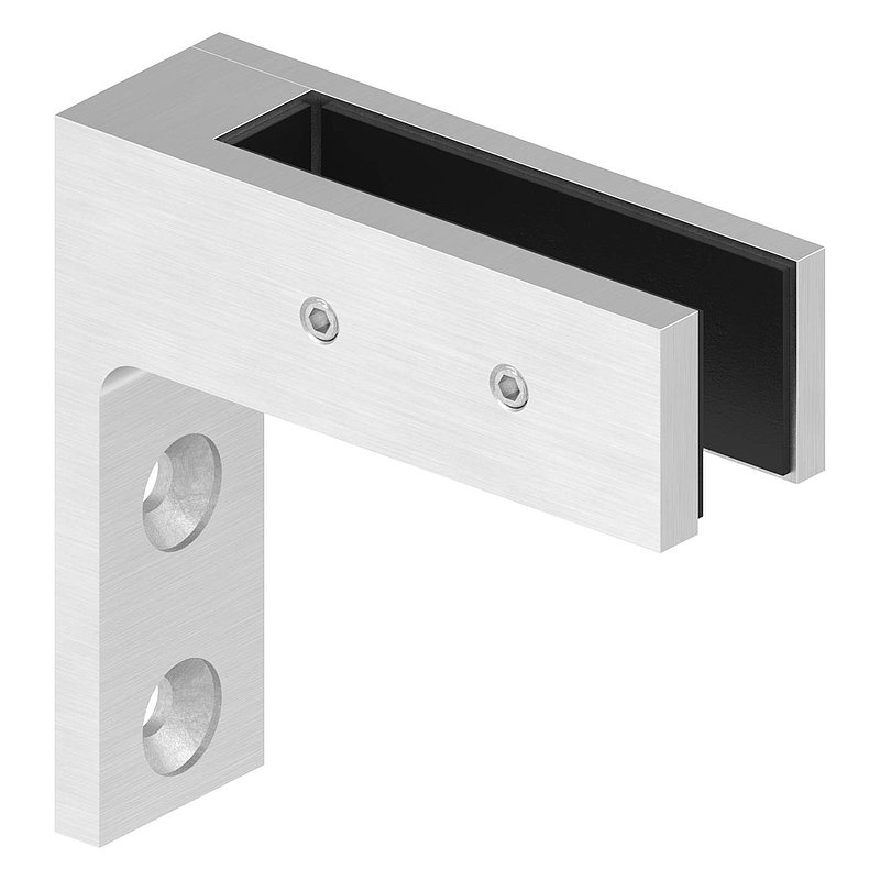 Glass connector for wall mounting, for glass 12 - 12.76mm, AISI316