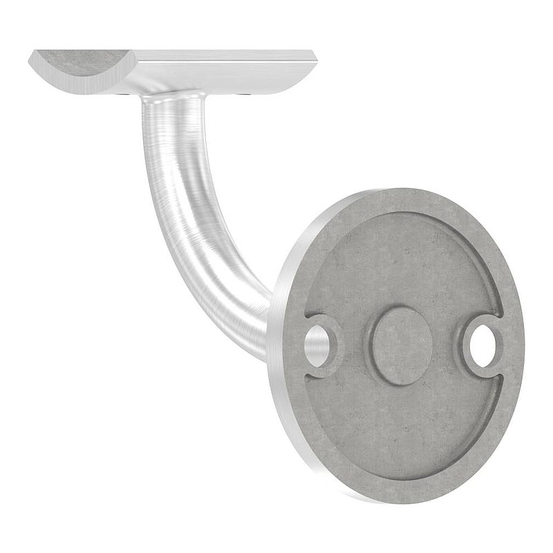 Handlaufhalter mit Handlaufanschlussplatte 42,4mm, (Ronde und Bügel verschweißt), V2A