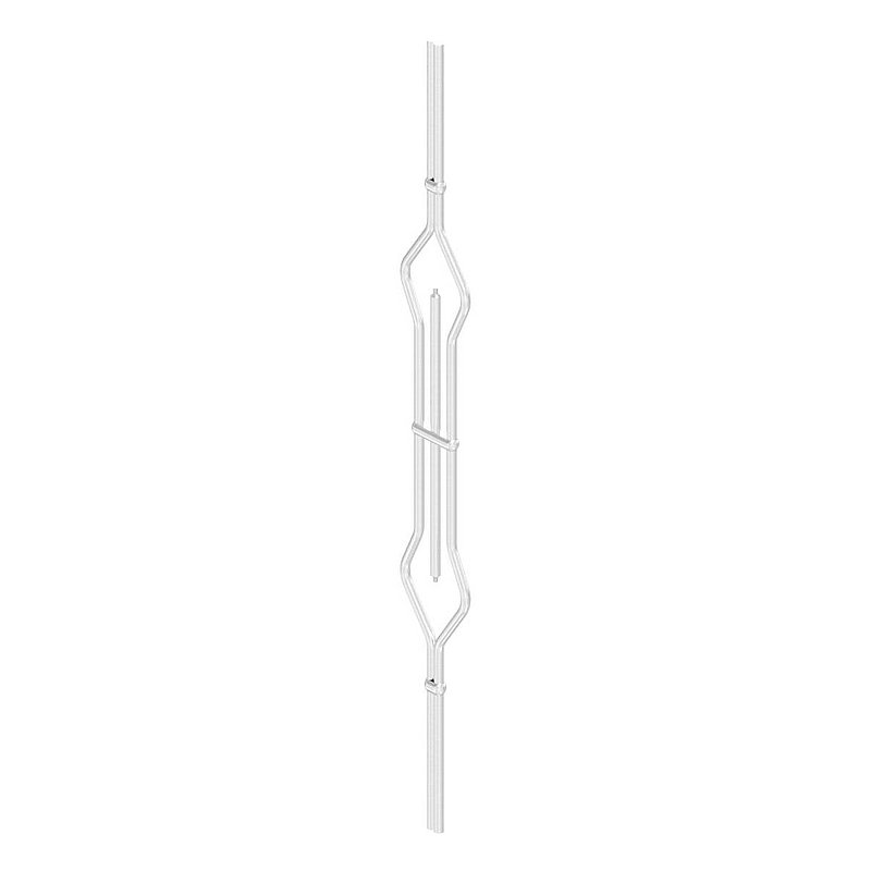 Zierstab, mit 2x Gewinde M6, V2A
