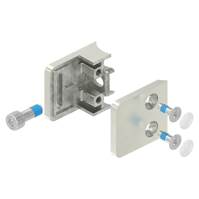 Pince à verre modèle 11, jonction: 33,7mm, aspect inox brossé