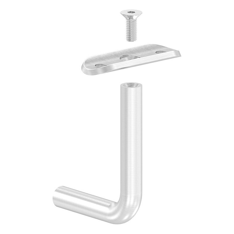 Bügel Ø 12mm mit Handlaufanschlussplatte 33,7mm, V2A