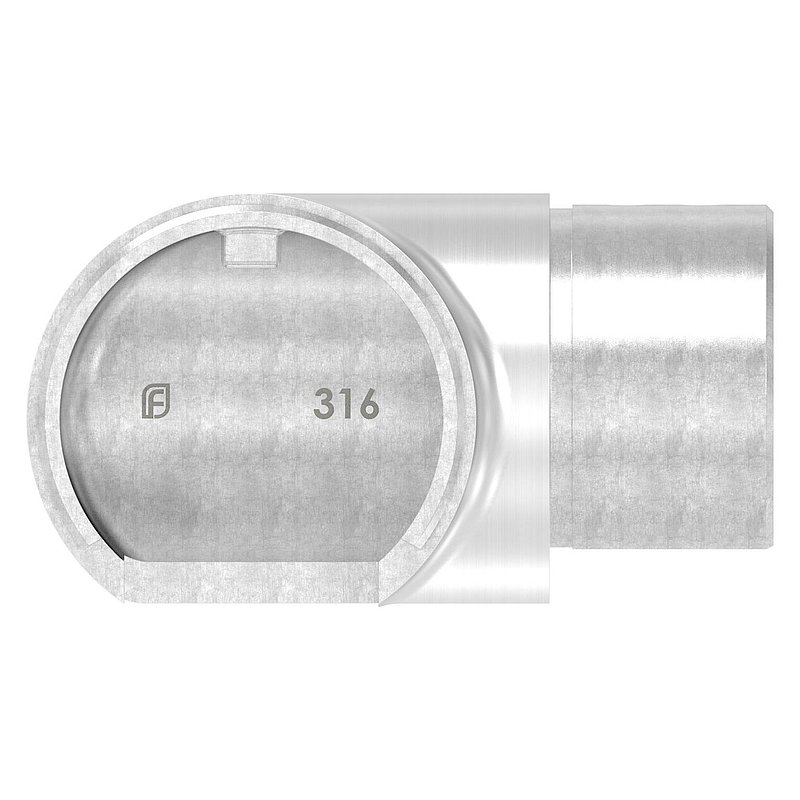 Rohrverbinder 90° für Nutrohr 60,3x1,5mm, V4A