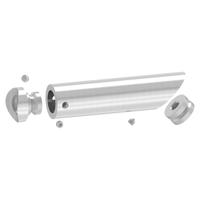 Support de tube incliné, avec raccordement en tube de Ø 42,4mm, V2A