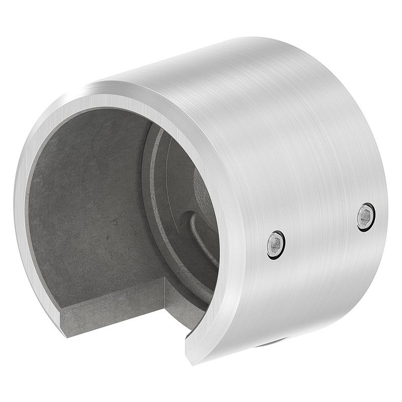 Embase murale pour tube à fond de gorge Ø 42,4mm, droite, V4A
