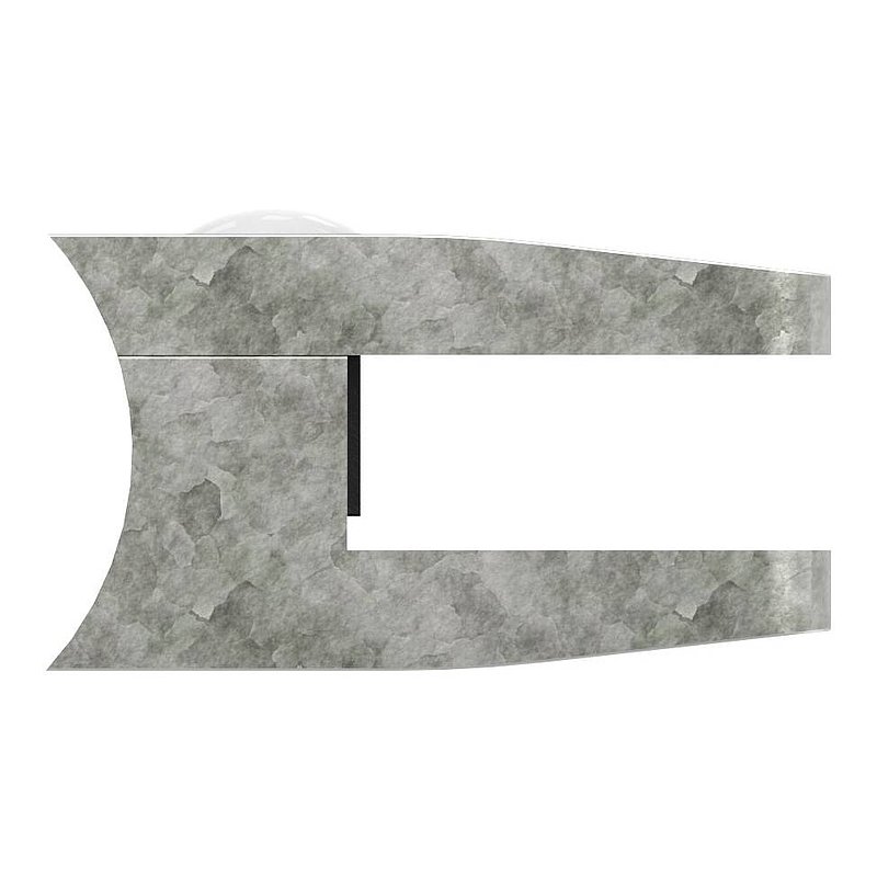 Pince à verre modèle 34, jonction: 48,3mm, zinc brut