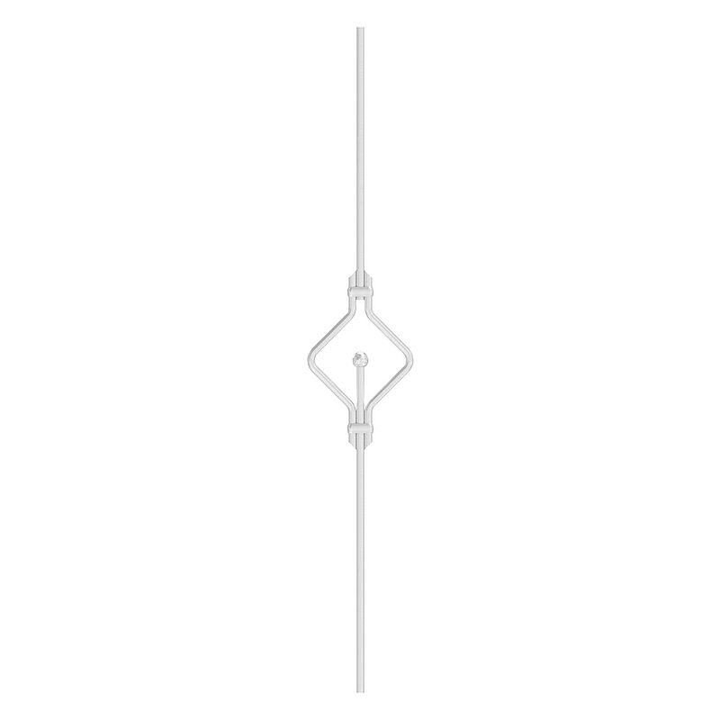 Zierstab aus Ø 12mm, doppelt, H: 1000mm, V2A