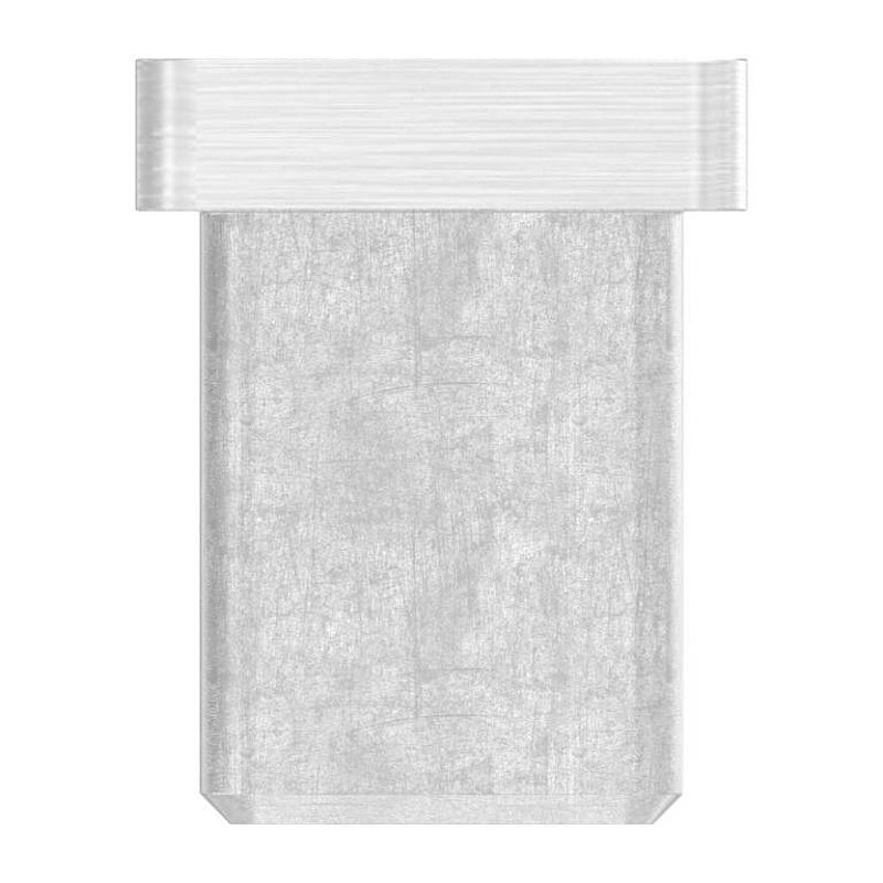 Push-in cap, for tube 50x20x2.0mm, AISI304