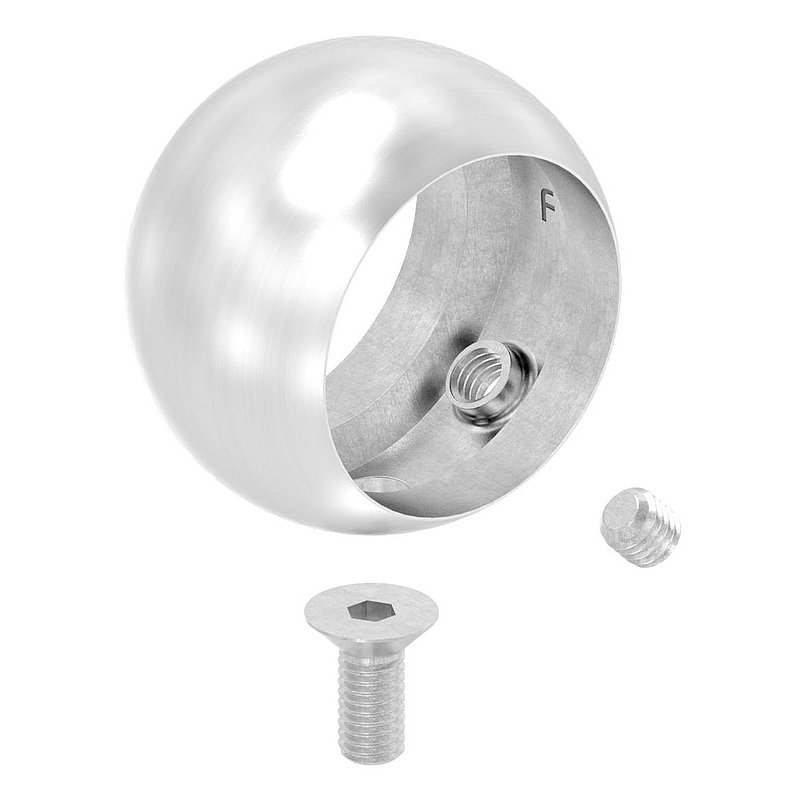 Anneau sphérique pour main courante, 33,7mm, V4A