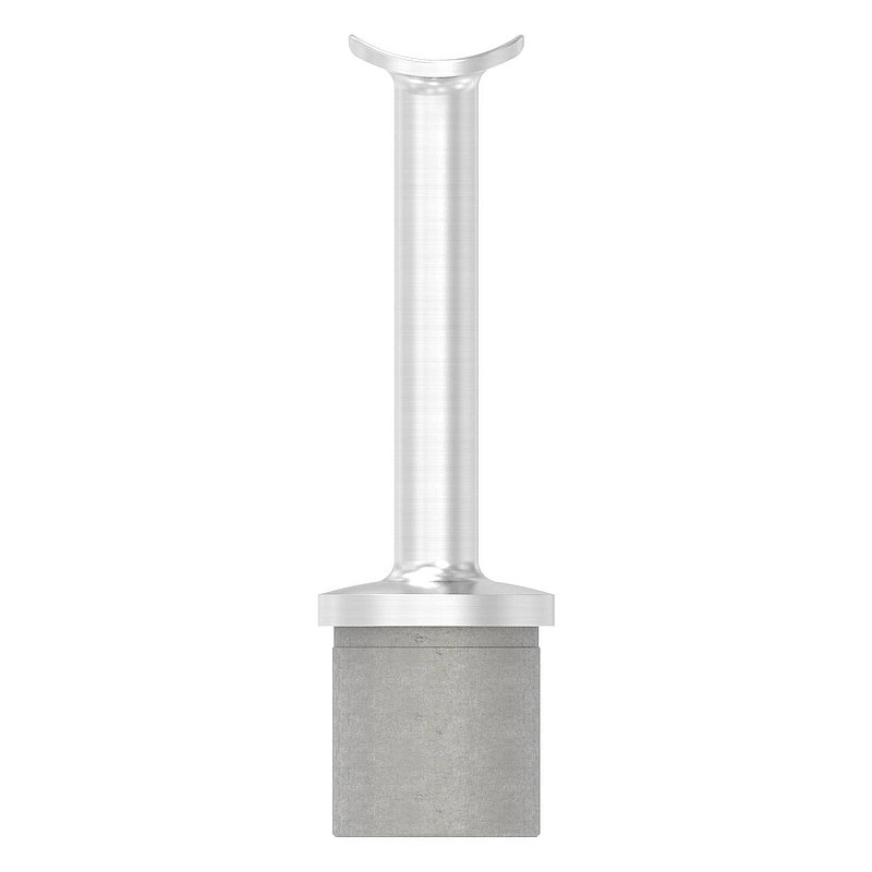 Tube end plug for tube 33.7x2.0mm, handrail connection plate: 42.4mm, AISI304