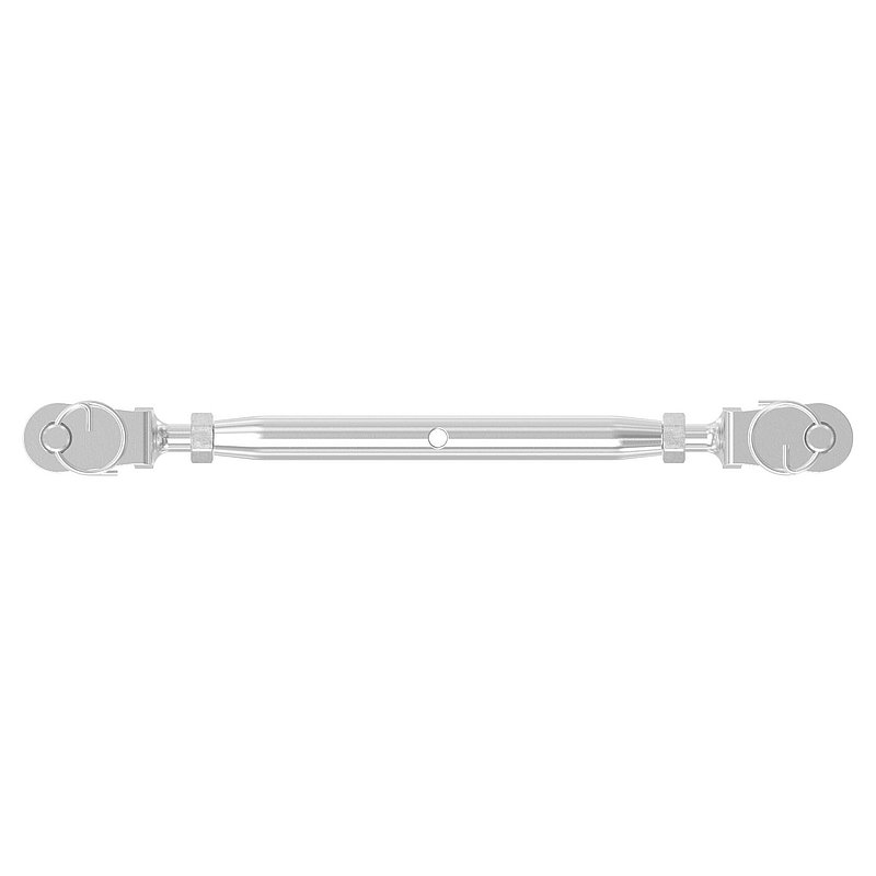 Wantenspanner Gabel/Gabel mit Gewinde M5, V4A