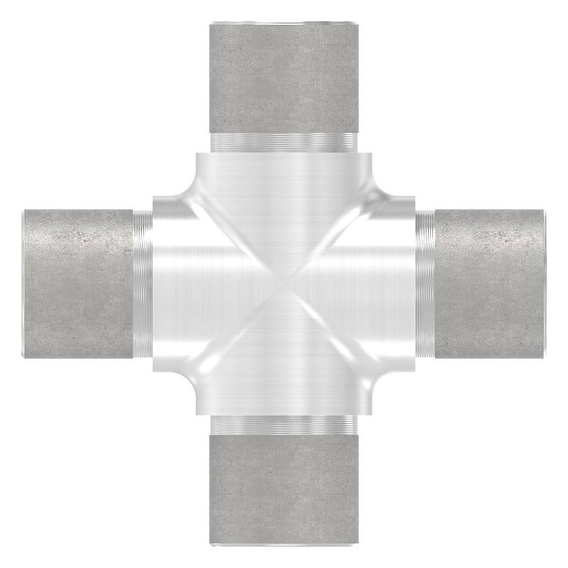 Kreuzstück, für Rohr 26,9x2,0mm, V2A