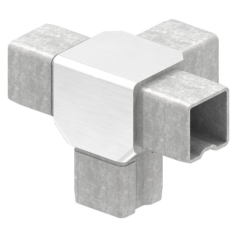 Connector for tube 30x30x2.00mm, AISI316