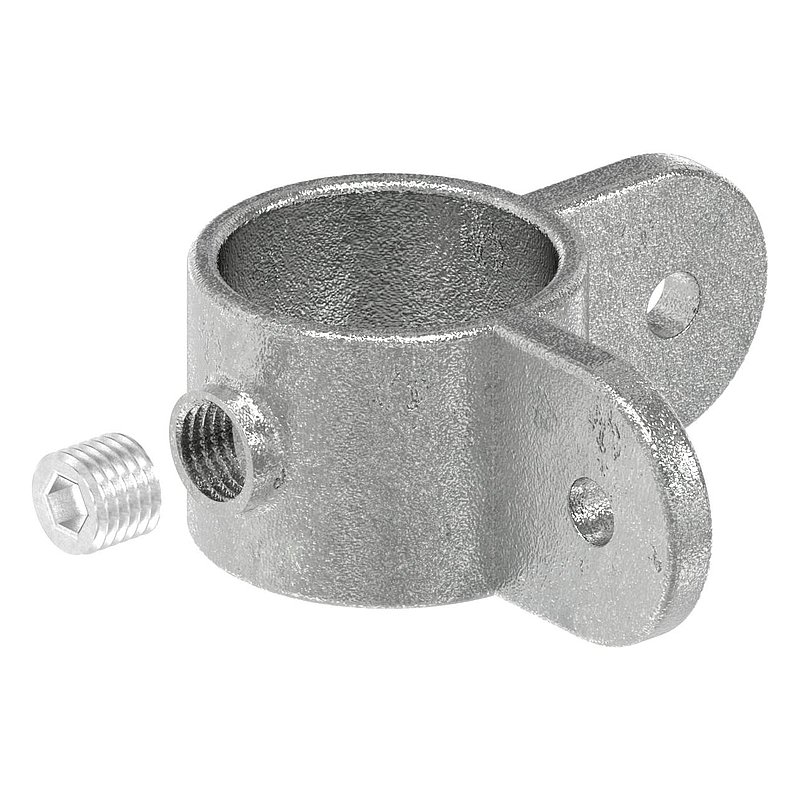 Halter mit 2 Laschen, 90°, für Rohr Ø 48,3mm