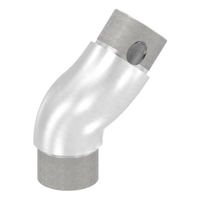 Tube coudé à 90°, réglable, pour tube Ø 42,4x2,5mm, V2A