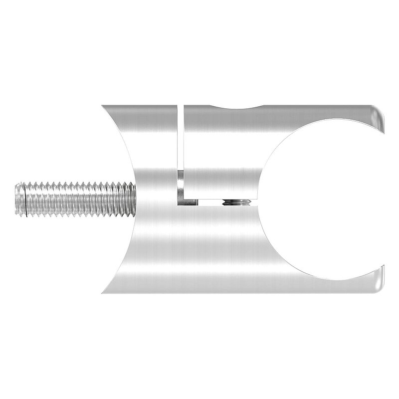 Holder for round clamping profile 27mm Connection: 48.3mm, AISI304