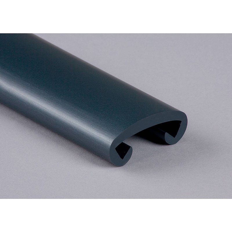 Kunststoffhandlauf für 40x8mm, stratos-anthrazit, Glanzeffekt