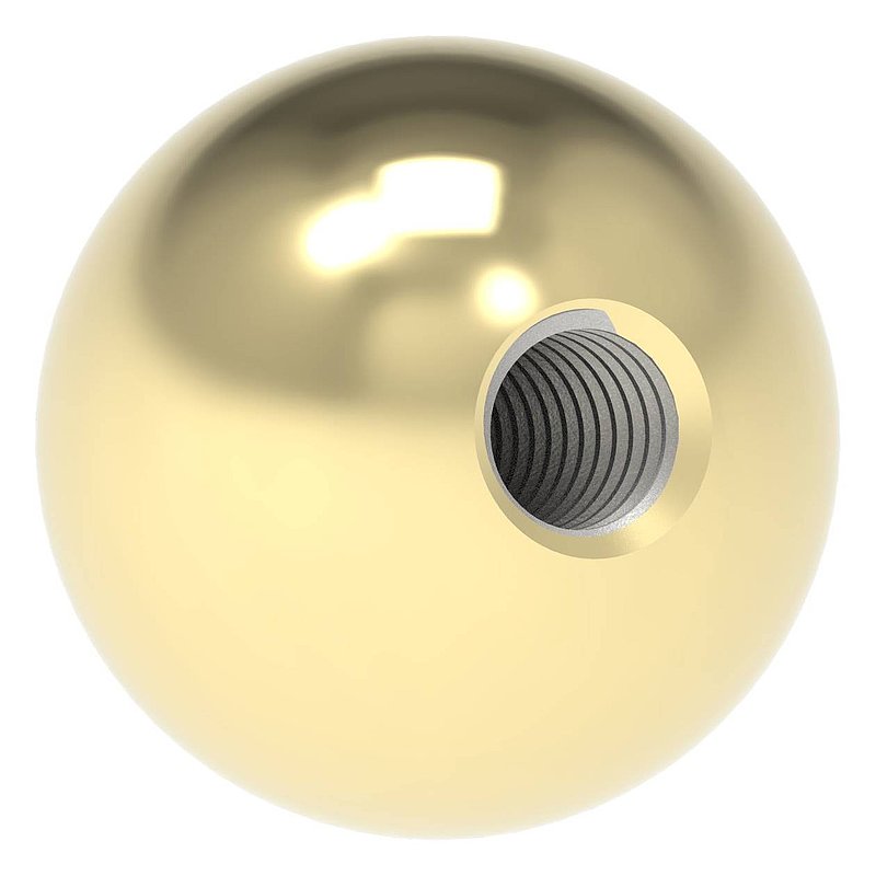 Boule laiton pleine Ø 20mm avec M6