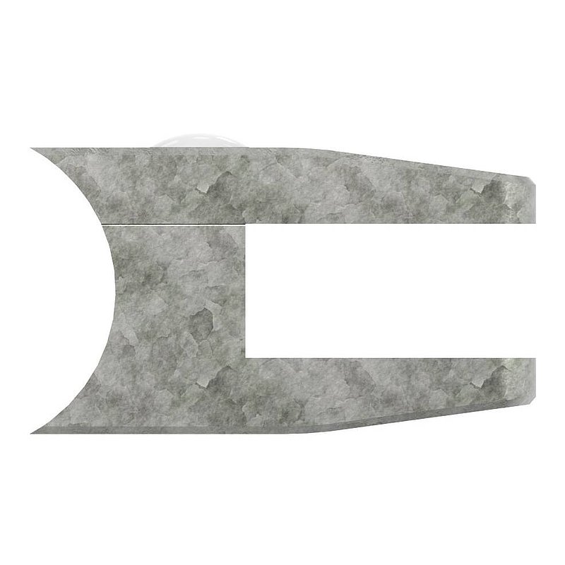 Pince à verre modèle 35, jonction: 42,4mm, zinc brut