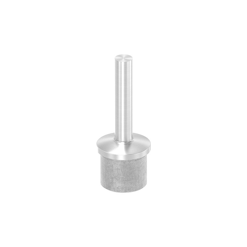 Bouchon pour extrémité de tube avec tige pour tube 42,4x3,0mm, V2A