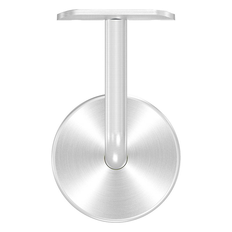 Handrail bracket with handrail connection plate and cover rosette (round plate and bracket welded),
