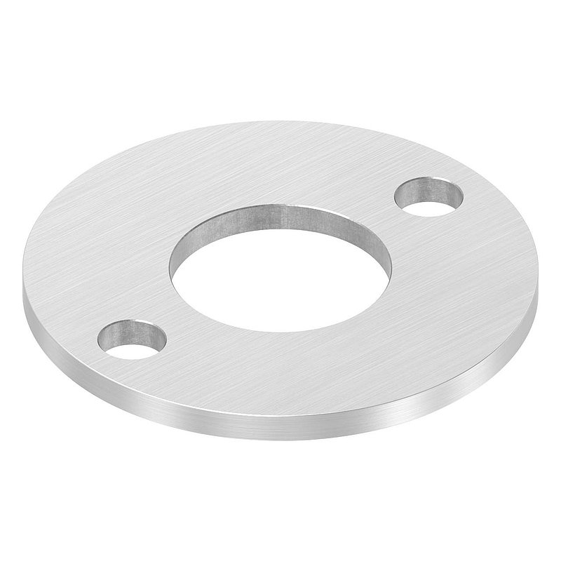 Anchor plate Ø 100x6mm, with longitudinal grinding, AISI316