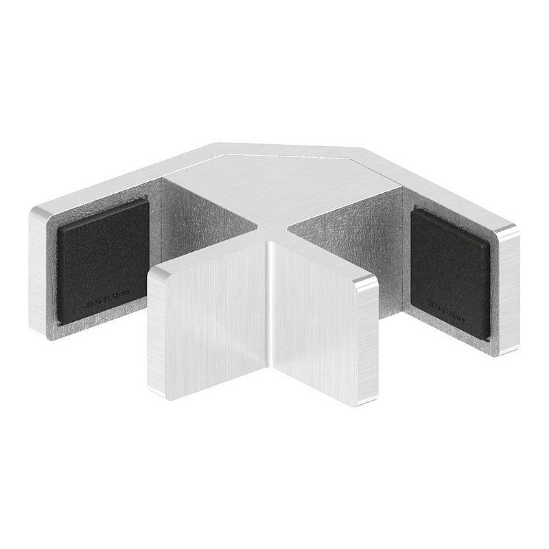 90° Glasausrichter für Ganzglasgeländer, für Glas 20,76 - 21,52mm