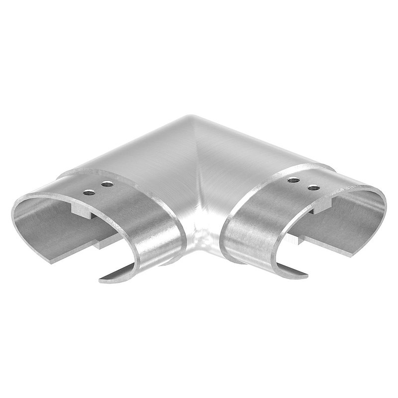 Verbinder 90° für Ovalnutrohr 80x40mm, V2A