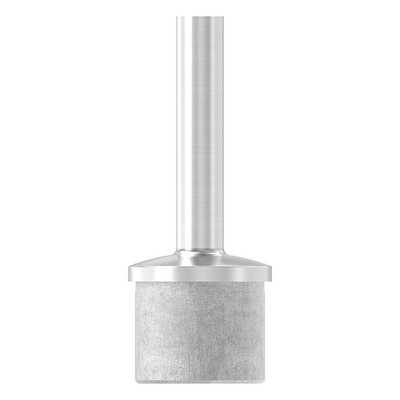 Bouchon pour extrémité de tube avec tige pour tube 42,4x2,0mm, V2A