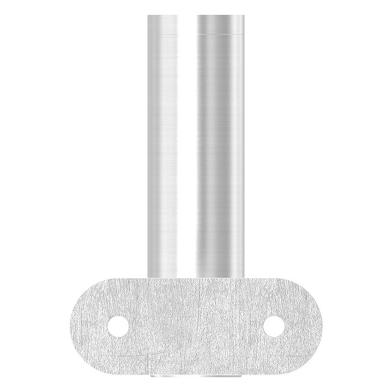 Handlaufhalter mit Gelenk, Handlaufanschlussplatte flach, V2A