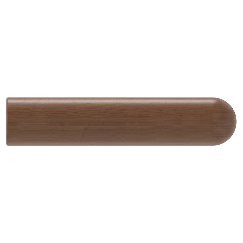 main courante en bois acajou Ø 42mm, longueur 200mm, laquée