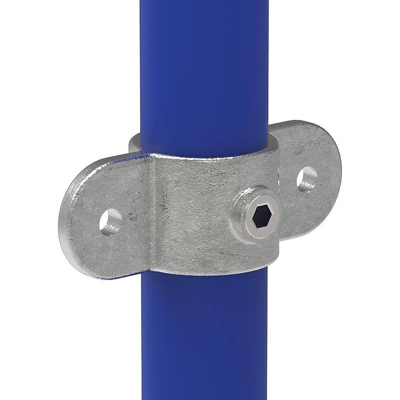 Halter mit 2 Laschen, 180°, für Rohr Ø 33,7mm