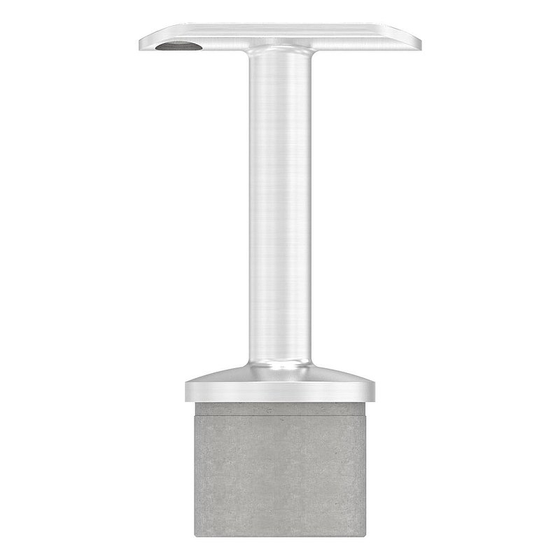 Tube end plug for tube 42.4x2.0mm, handrail connection plate: 42.4mm, AISI316